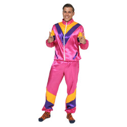 80ndate stiilis roosa spordikostüüm