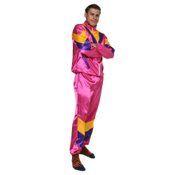 80s Style Pink Tracksuit