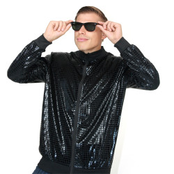 Disko stiilis must "Bomber" jakk