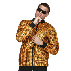 Disko stiilis kuldne "Bomber" jakk