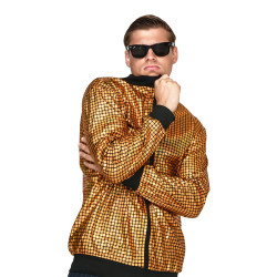 Disko stiilis kuldne "Bomber" jakk