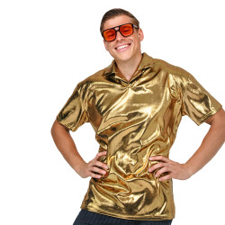 Golden Shimmering Polo Shirt
