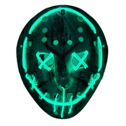 LED Light-Up Mask with Green Glow