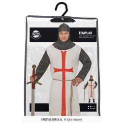 Täiskasvanute templirüütli kostüüm