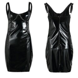 Black latex dress