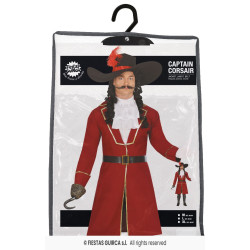 Täiskasvanute piraadilaeva kapteni kostüüm