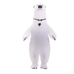 Puhutav valge looma kostüüm täiskasvanutele