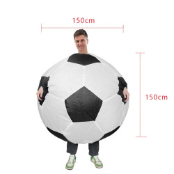 Inflatable soccer ball costume for adults