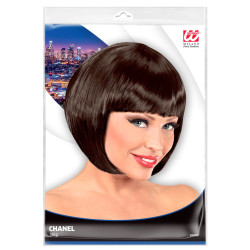 Short Brown Wig with Bangs