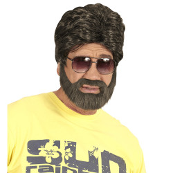Brown Wig with Beard