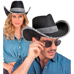Black Cowboy Hat with Sequins