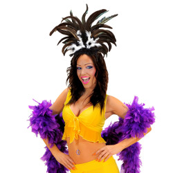 Rio de Janeiro Style Hairband with Feathers