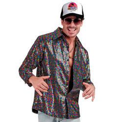 Men's Party Shirts with Colorful Sequins