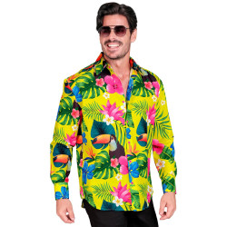 Neon Tropical Party Shirts for Men