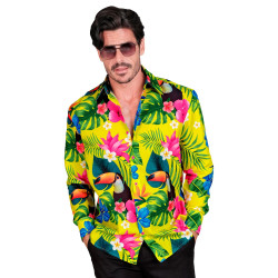 Neon Tropical Party Shirts for Men