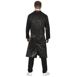 Frakk sädelevate kaunistustega täiskasvanutele (must)