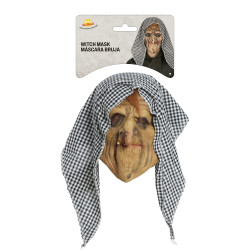 Lateksist nõiakostüümi mask kapuutsiga