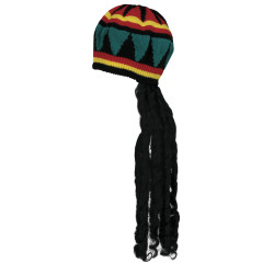 "Rasta" Hat with Hair
