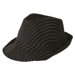 Black Striped Gangster Hat