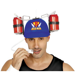 Õllejooja "Alaus žmogus" šalmas