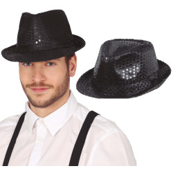 Musta läikiv gangsterimüts