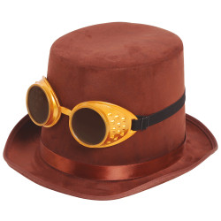 Steampunki stiilis kübar prillidega