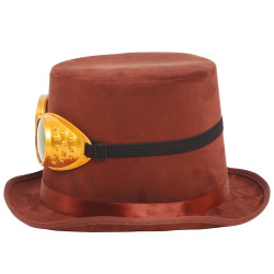 Steampunki stiilis kübar prillidega