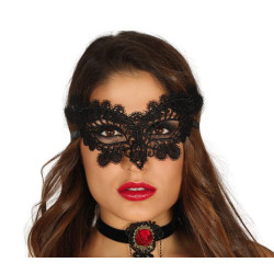 Black Embroidered Mask